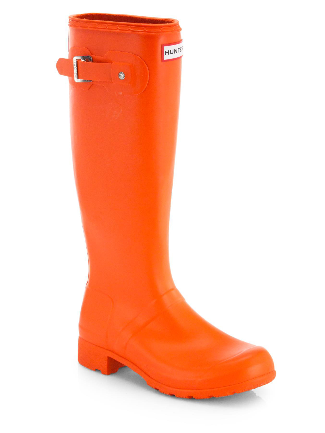 orange hunter rain boots