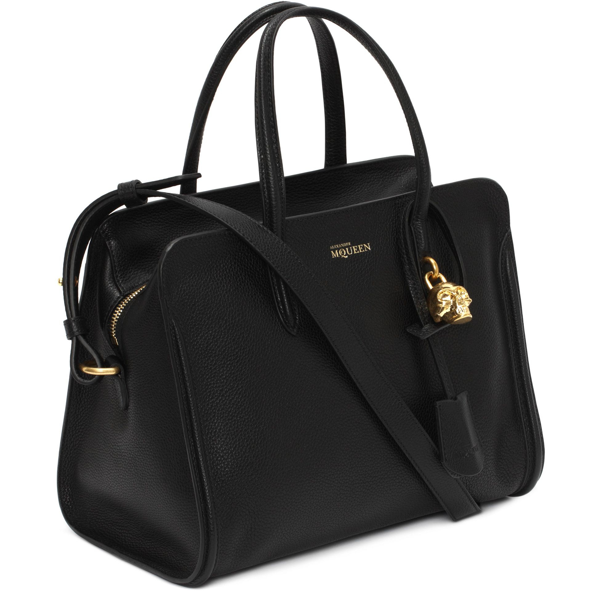 McQueen Padlock Small Zip Around in Black | Lyst McQueen Padlock Small Zip Around in Black | Lyst