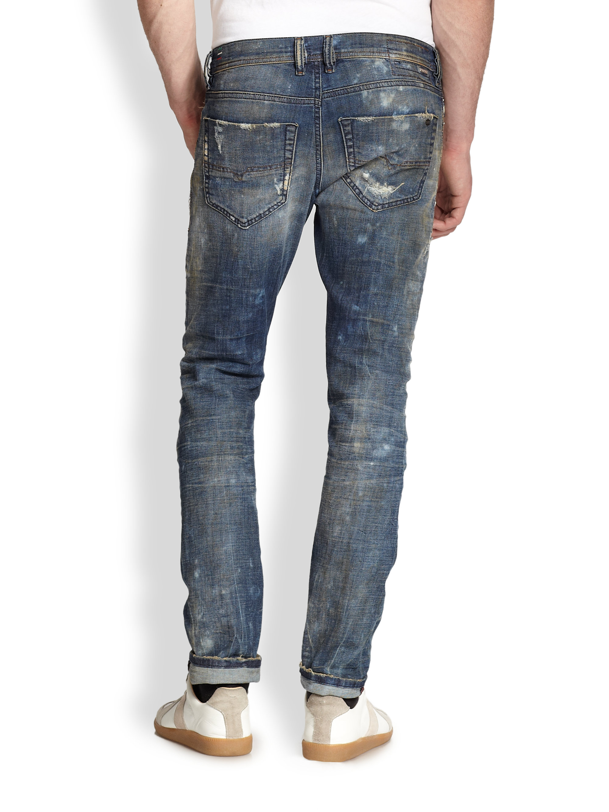 DIESEL Tepphar Distressed Jeans in Denim (Blue) for Men - Lyst