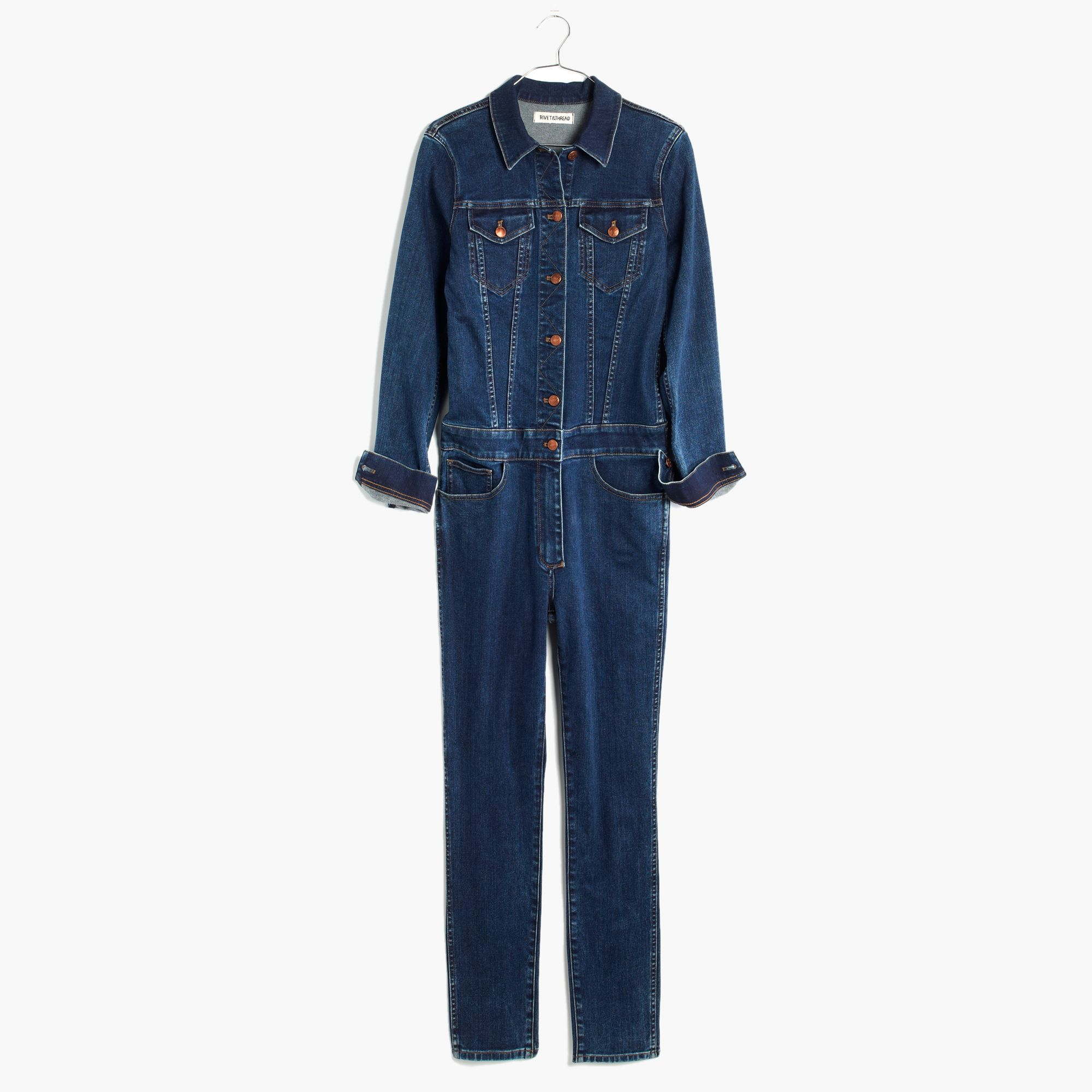 madewell denim coverall jumpsuit