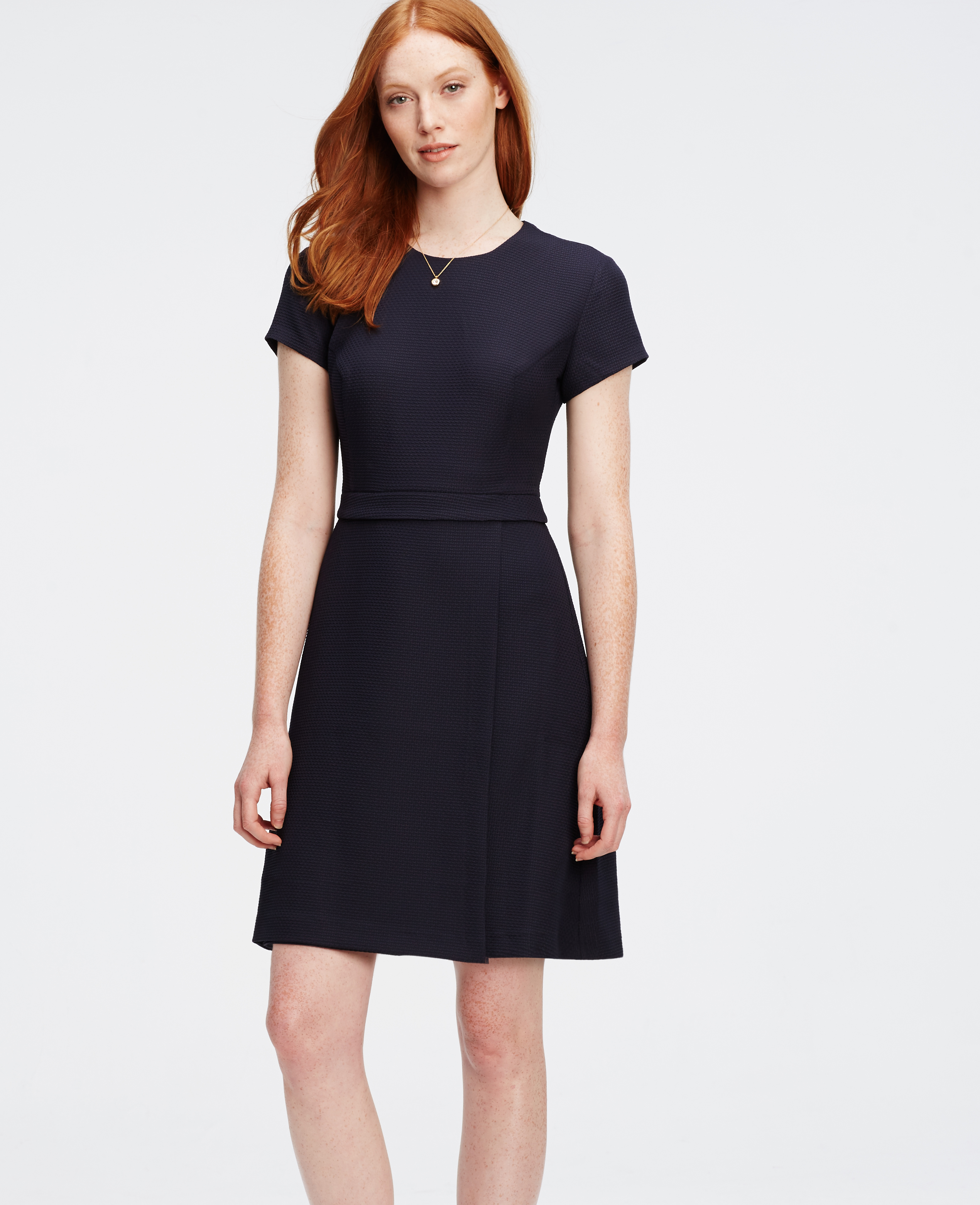 ann taylor navy blue dress