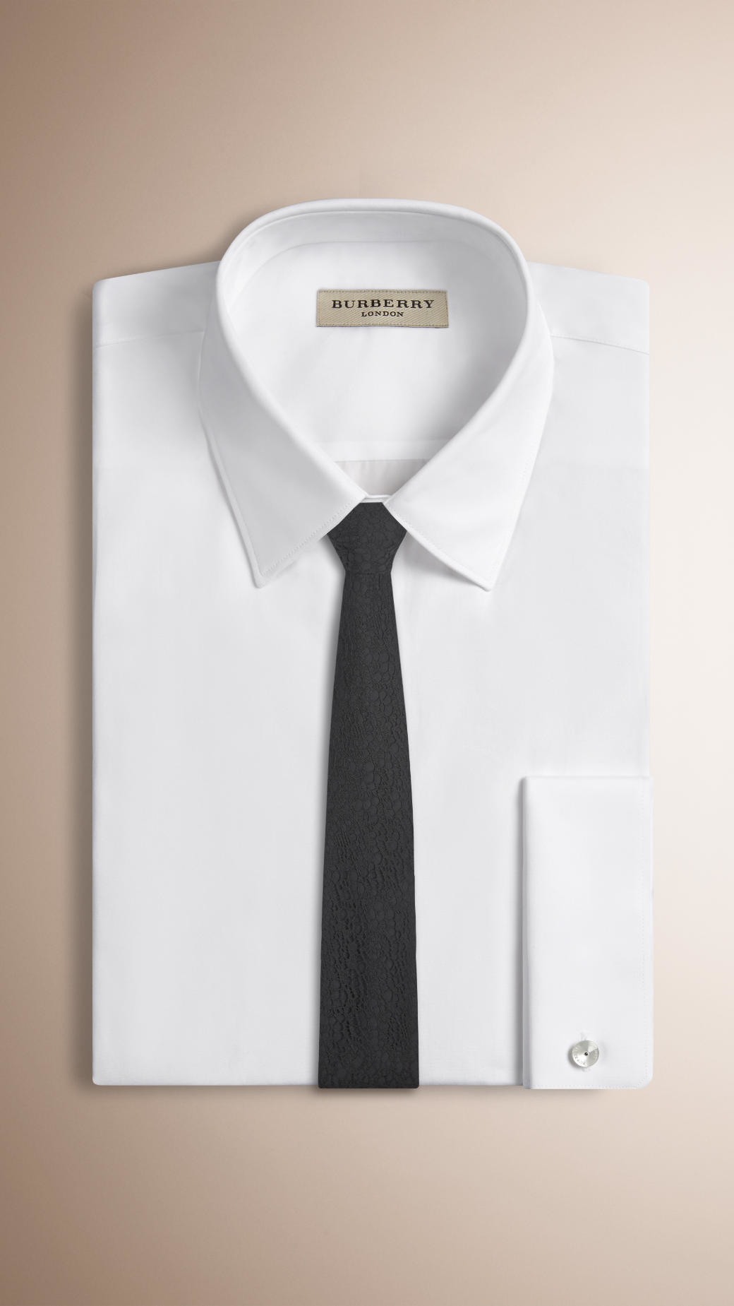 burberry black skinny tie
