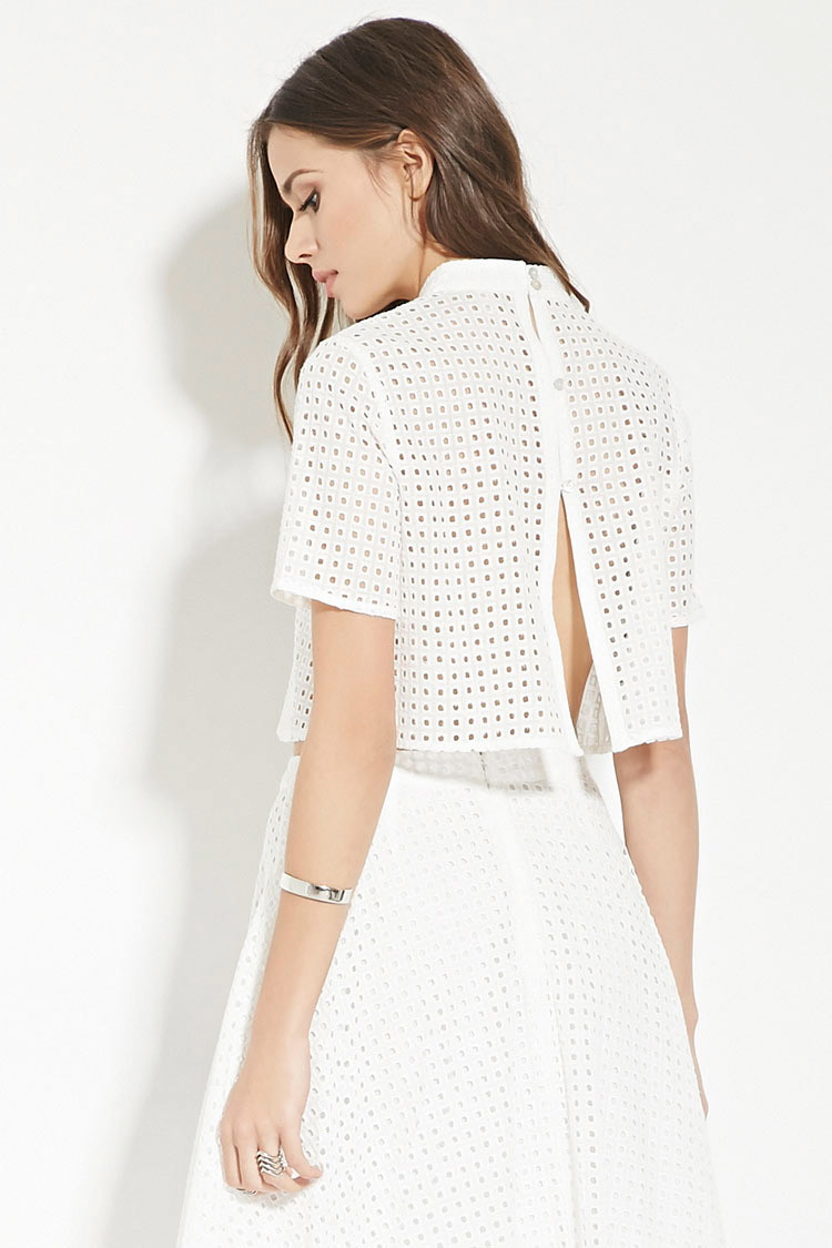 forever 21 eyelet top