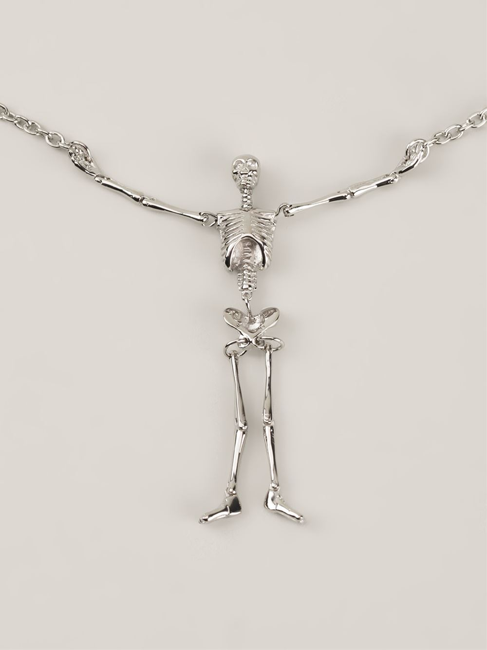 Vivienne Westwood Skeleton Necklace in Metallic for Men | Lyst
