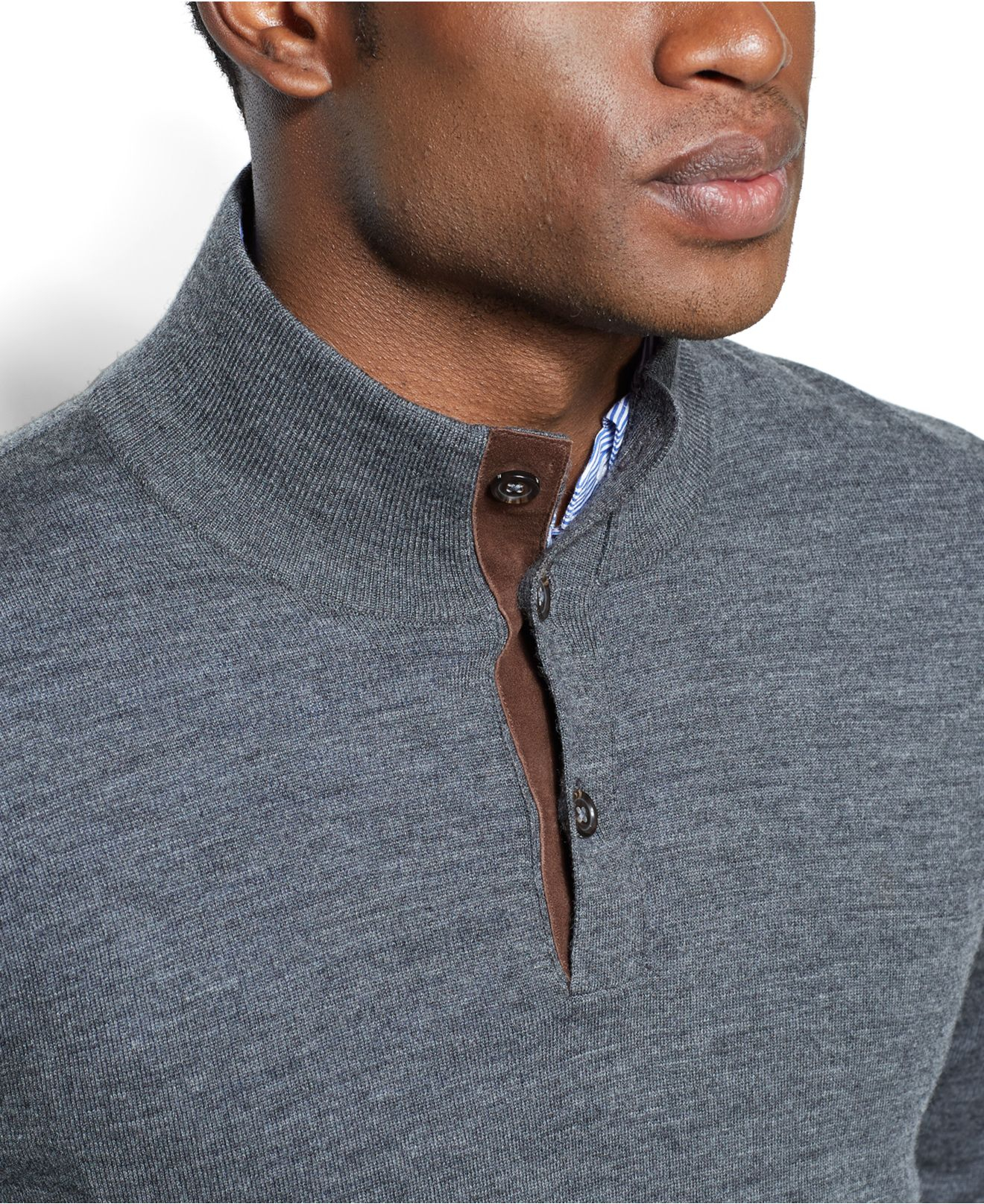 mock neck polo