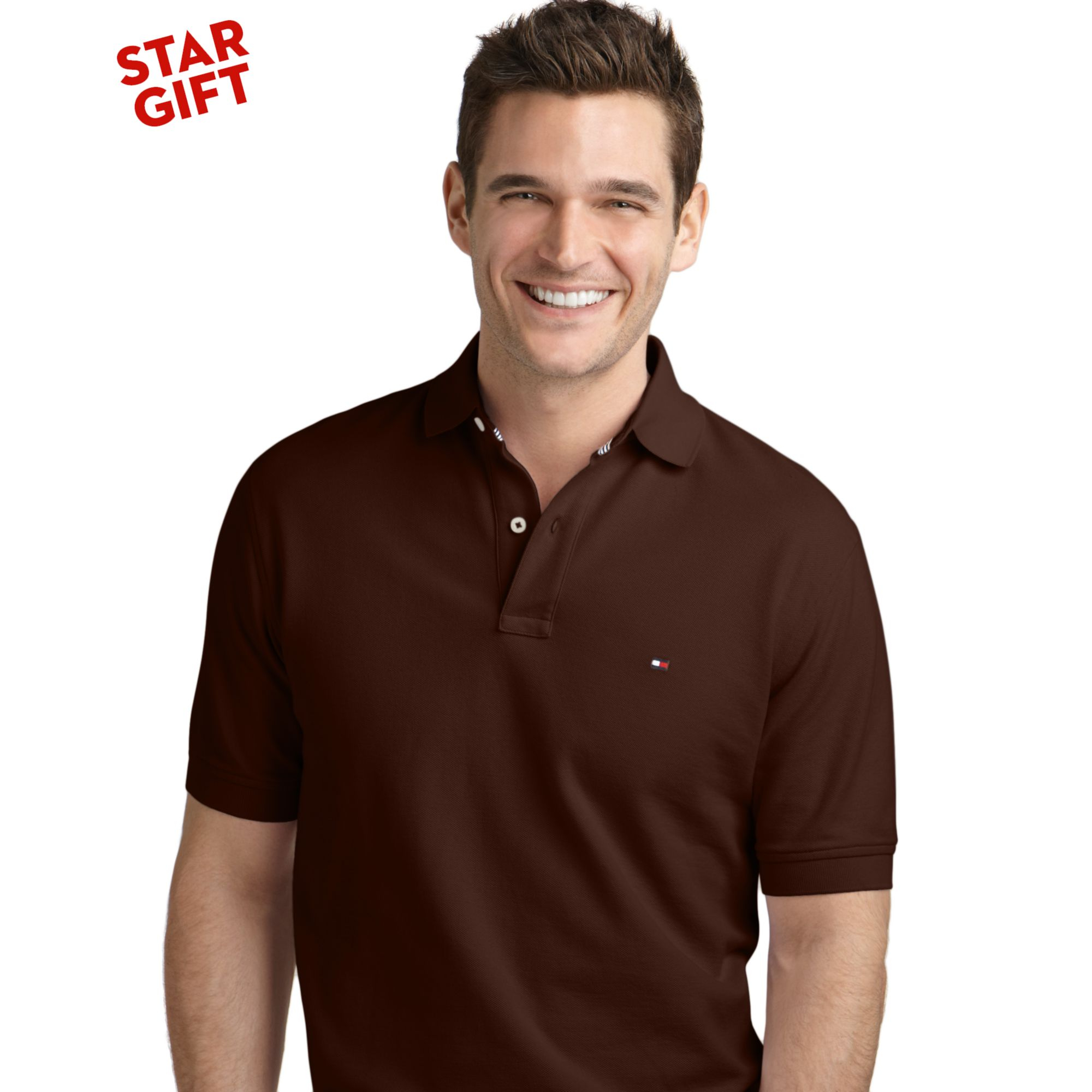 Tommy Hilfiger Ivy Polo Shirt in Brown for Men | Lyst