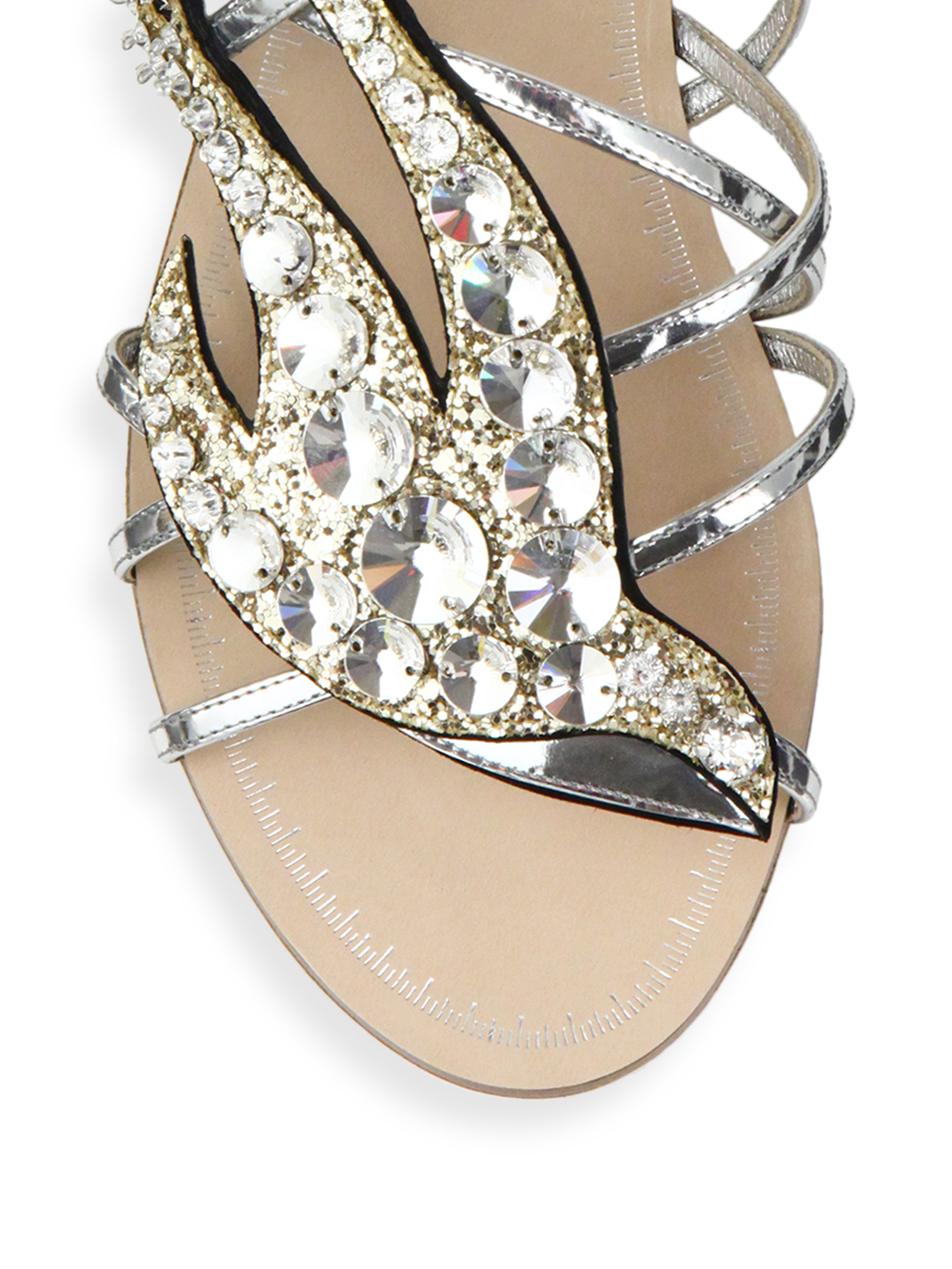 miu miu jeweled flat sandals