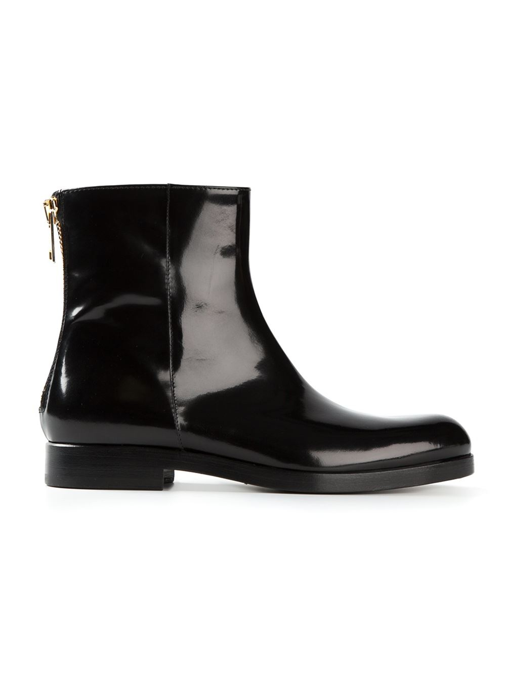 Alberto Guardiani Back Zip Ankle Boots in Black - Lyst