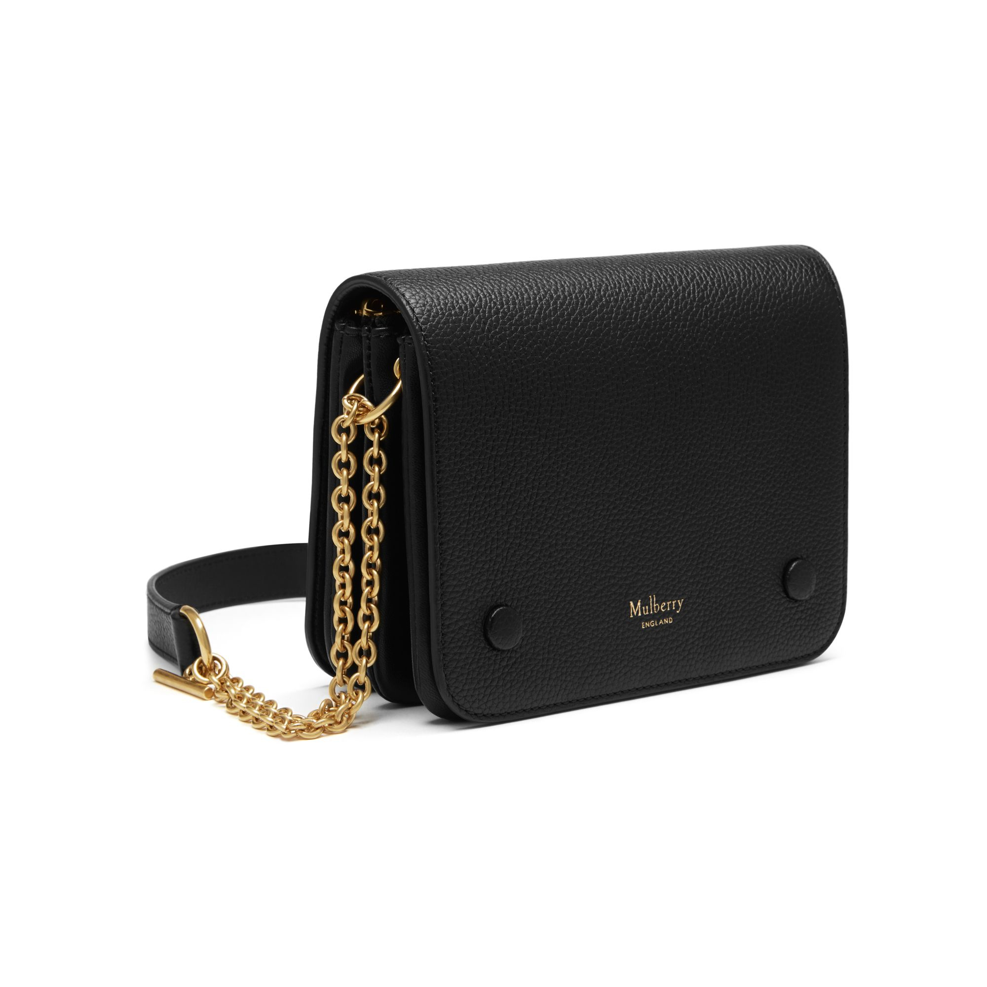 Mulberry Clifton Leather Shoulder Bag in Black - Lyst