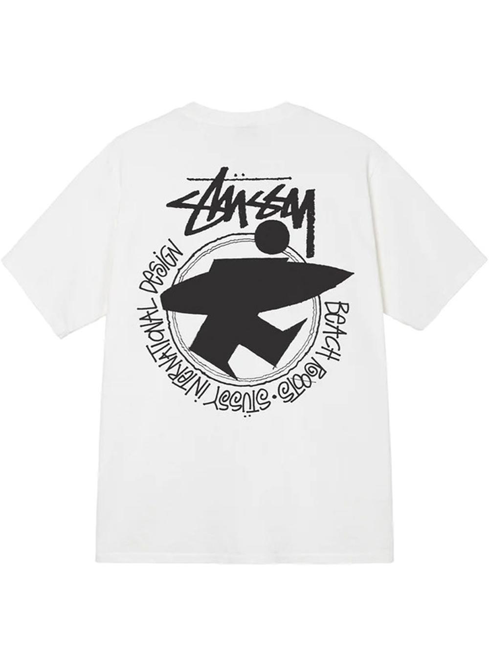 Stussy Beach Roots T-shirt Natural In Cotton in White for Men | Lyst