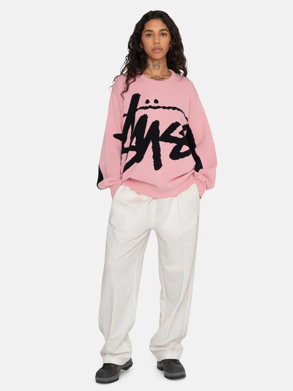 Stussy Stock Sweater Pink Lyst