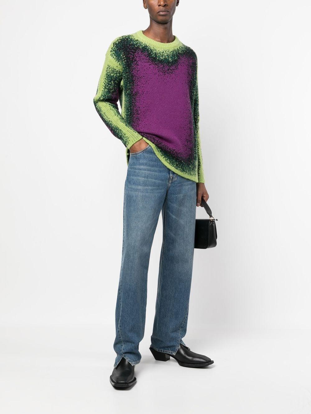 Y/project Gradient Heavy Knit Sweater - Purple/Beige