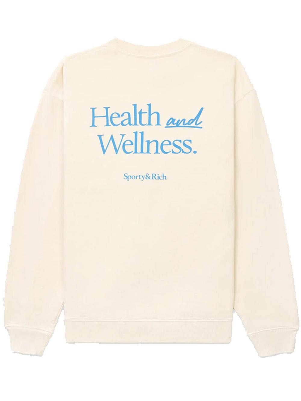 Sporty & Rich New Health Crewneck Cream In Cotton in Natural | Lyst