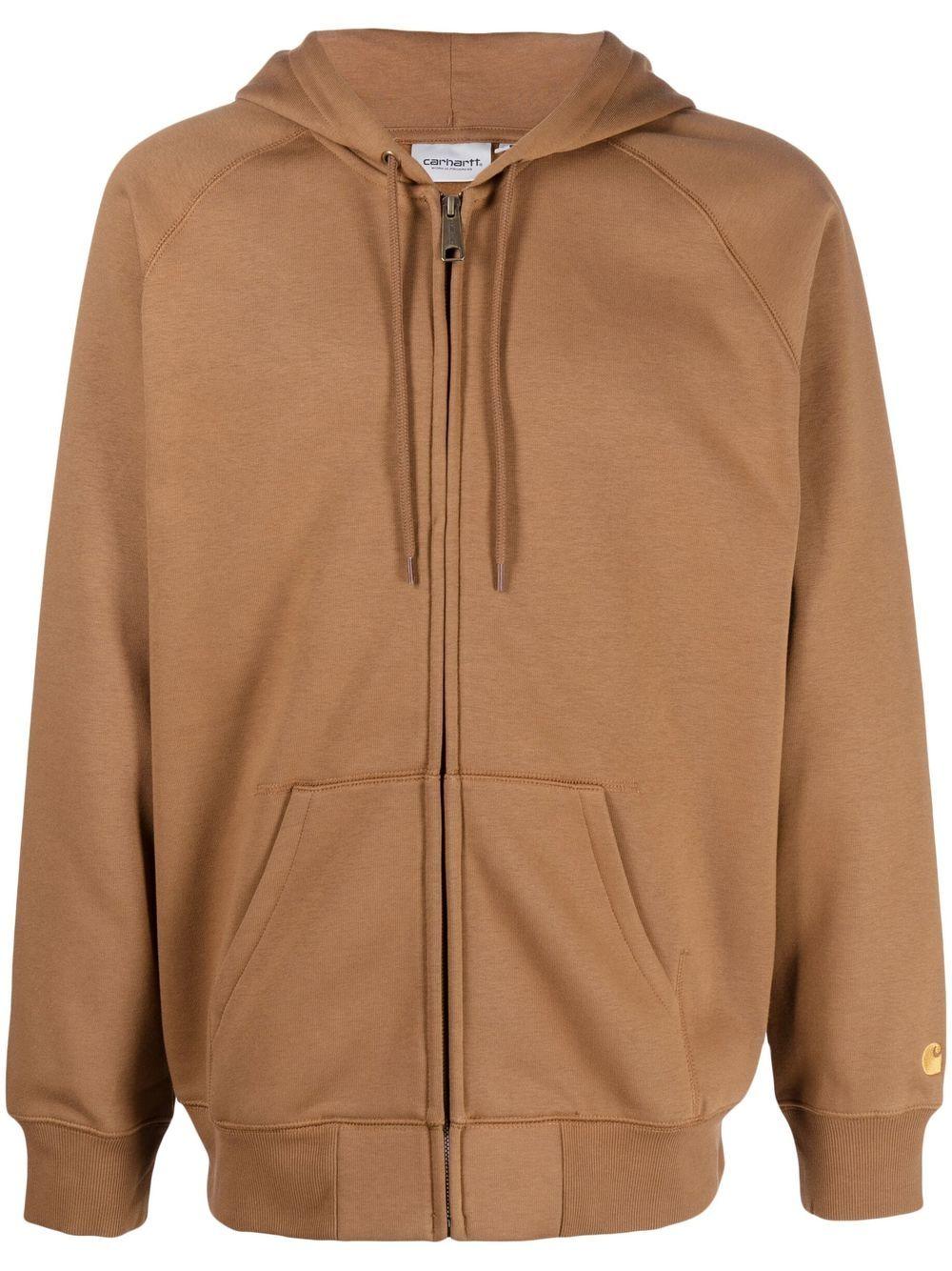 Mens Clothing Jackets Casual jackets Carhartt WIP Hooded Chase Jacket Brown In Cotton for Men 