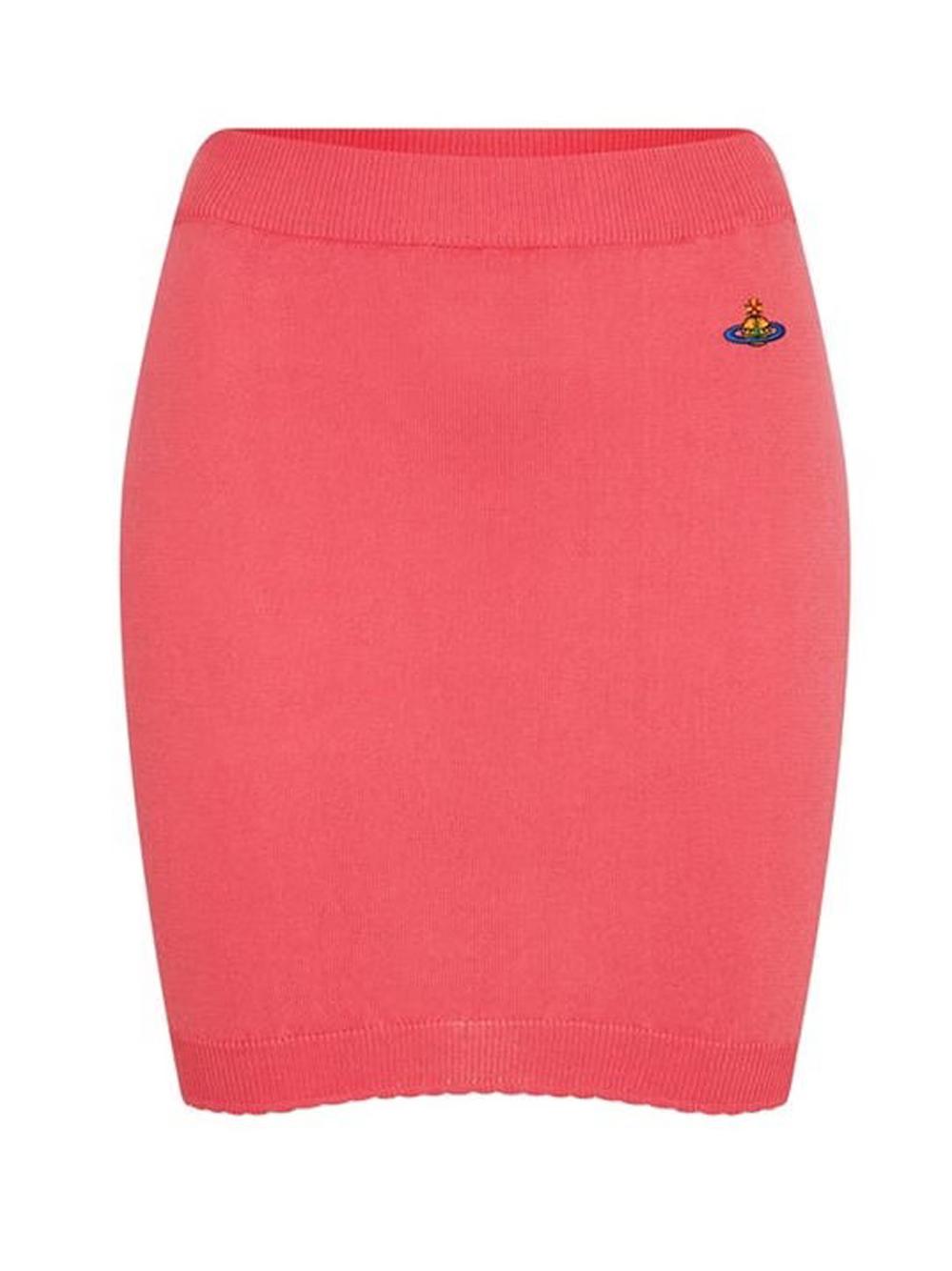 Vivienne Westwood Bea Mini Skirt Coral In Cotton in Pink | Lyst UK