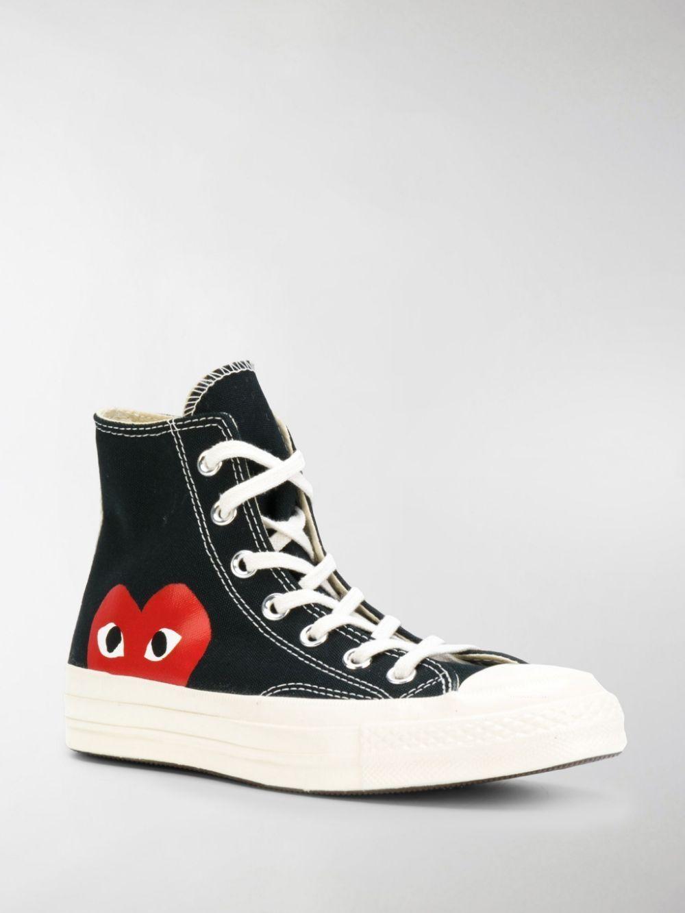 black high top cdg converse