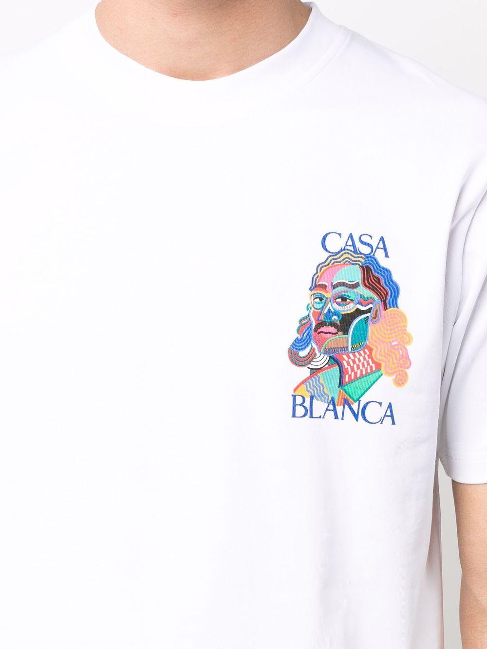 CASABLANCA Masao San Print T-shirt in White for Men | Lyst