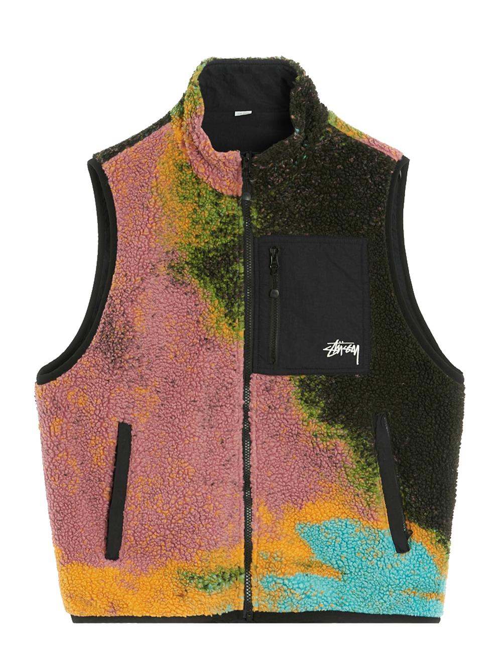 Stussy Jacquard Dyed Sherpa Vest Multicolor for Men | Lyst