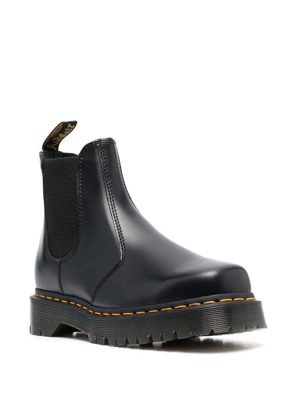 Dr. Martens Square-toe Leather Chelsea Boots in Black | Lyst