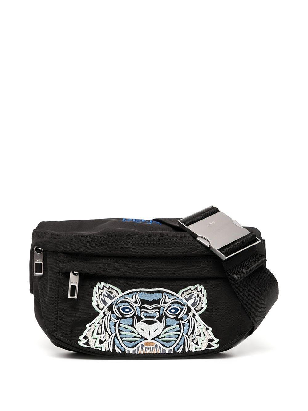 KENZO Tiger Head-motif Embroidered Belt Bag in Black for Men | Lyst