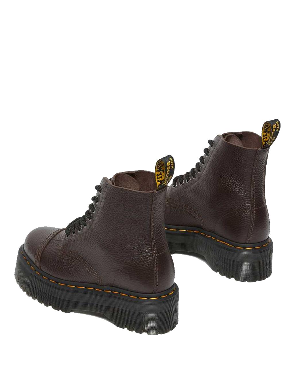 Dr. Martens Sinclair Burgundy Boots Bordeaux In Leather in Black | Lyst