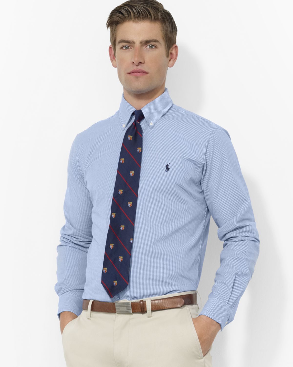 blue oxford ralph lauren shirt