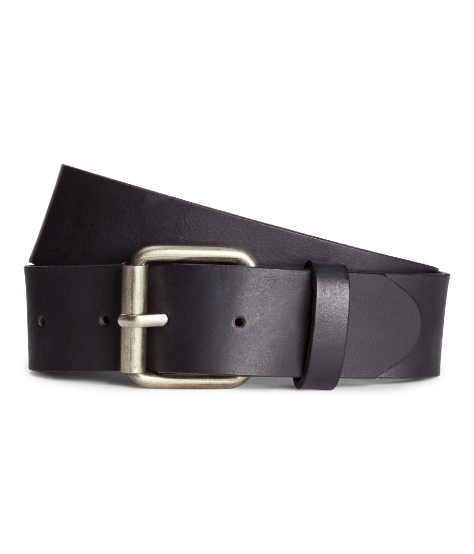 H&m Leather Belt in Black for Men Lyst