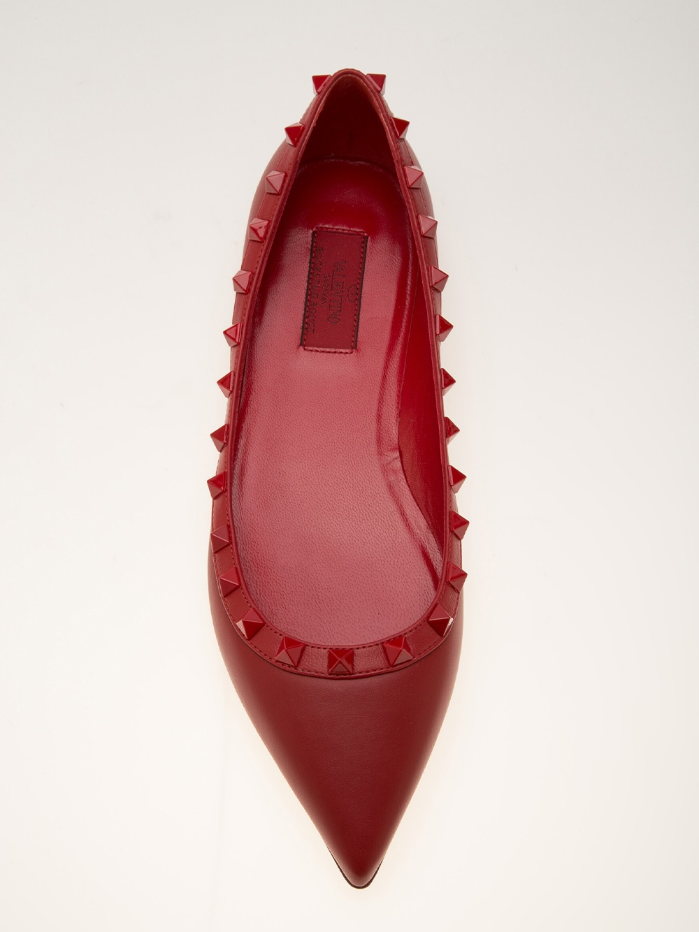Valentino Flat in Red - Lyst