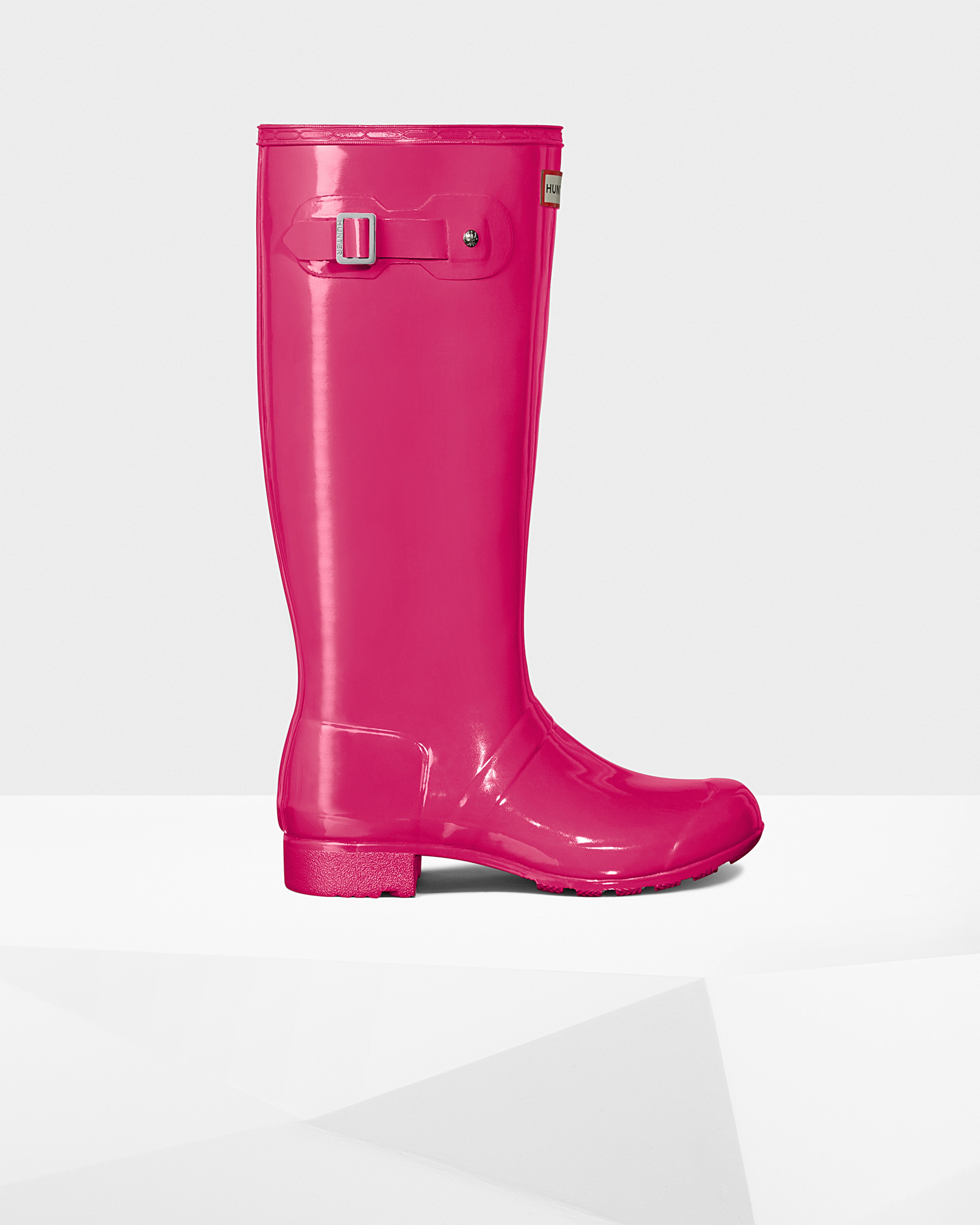 Hunter Women's Original Tour Gloss Rain Boots in Pink (Bright cerise ...