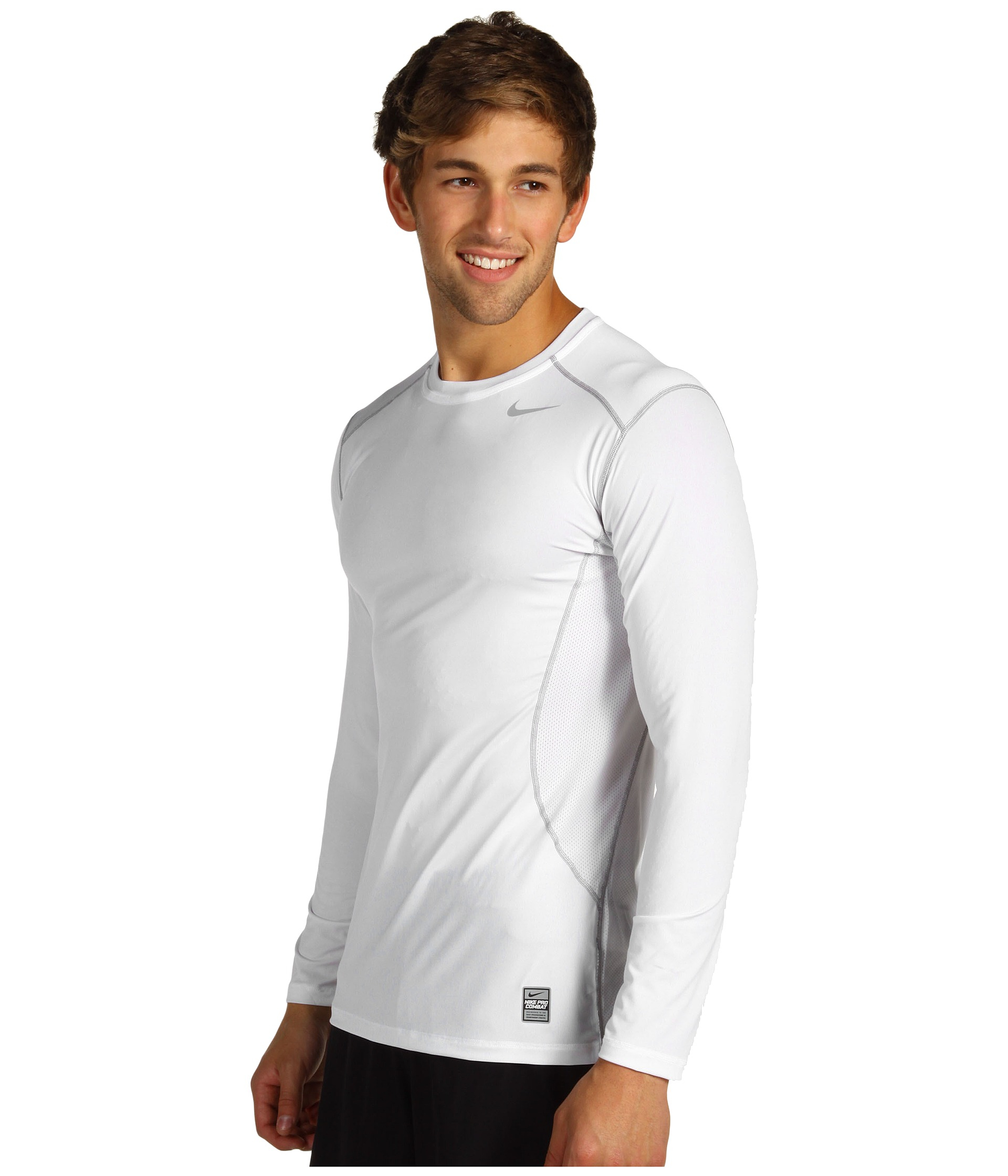 nike pro fitted long sleeve top