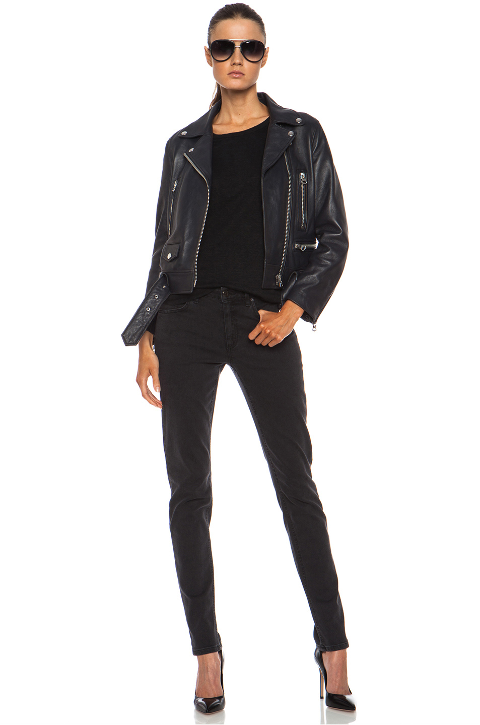 Mock Leather Jacket