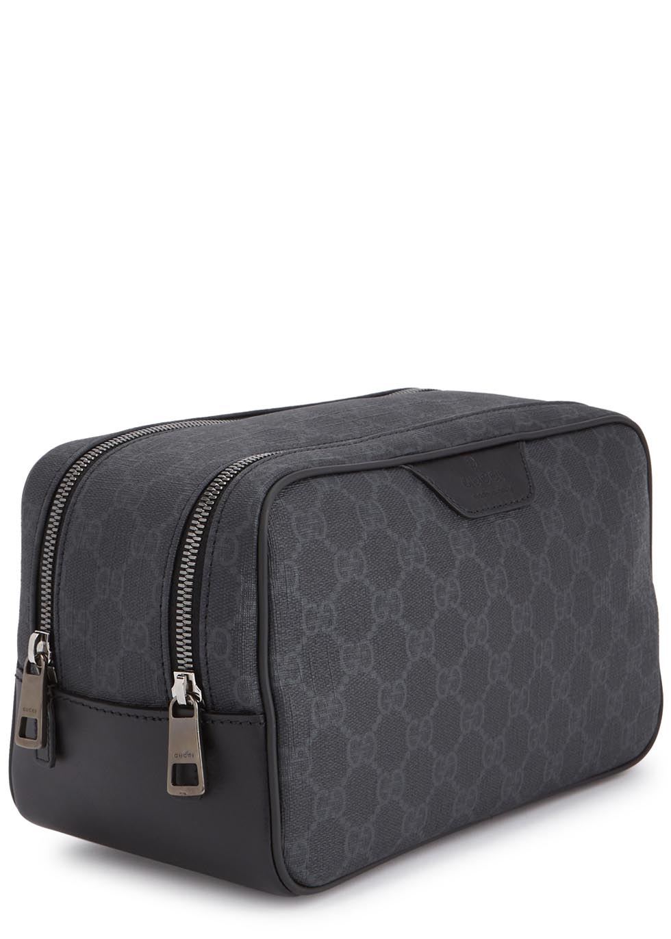Gucci Supreme Monogrammed Leather Wash Bag in Grey Lyst