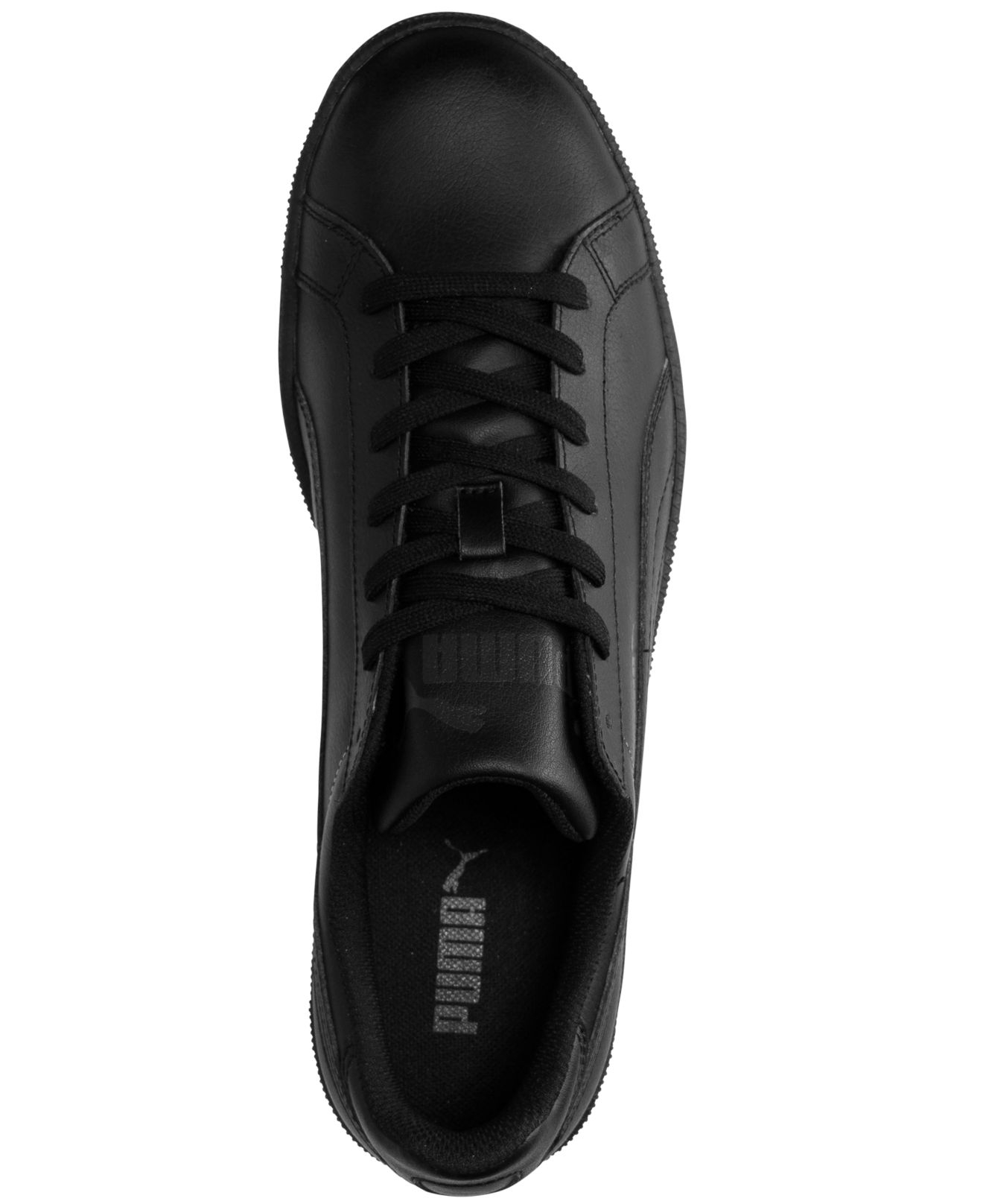 PUMA Men'S Smash Leather Casual Sneakers From Finish Line in Black for ...