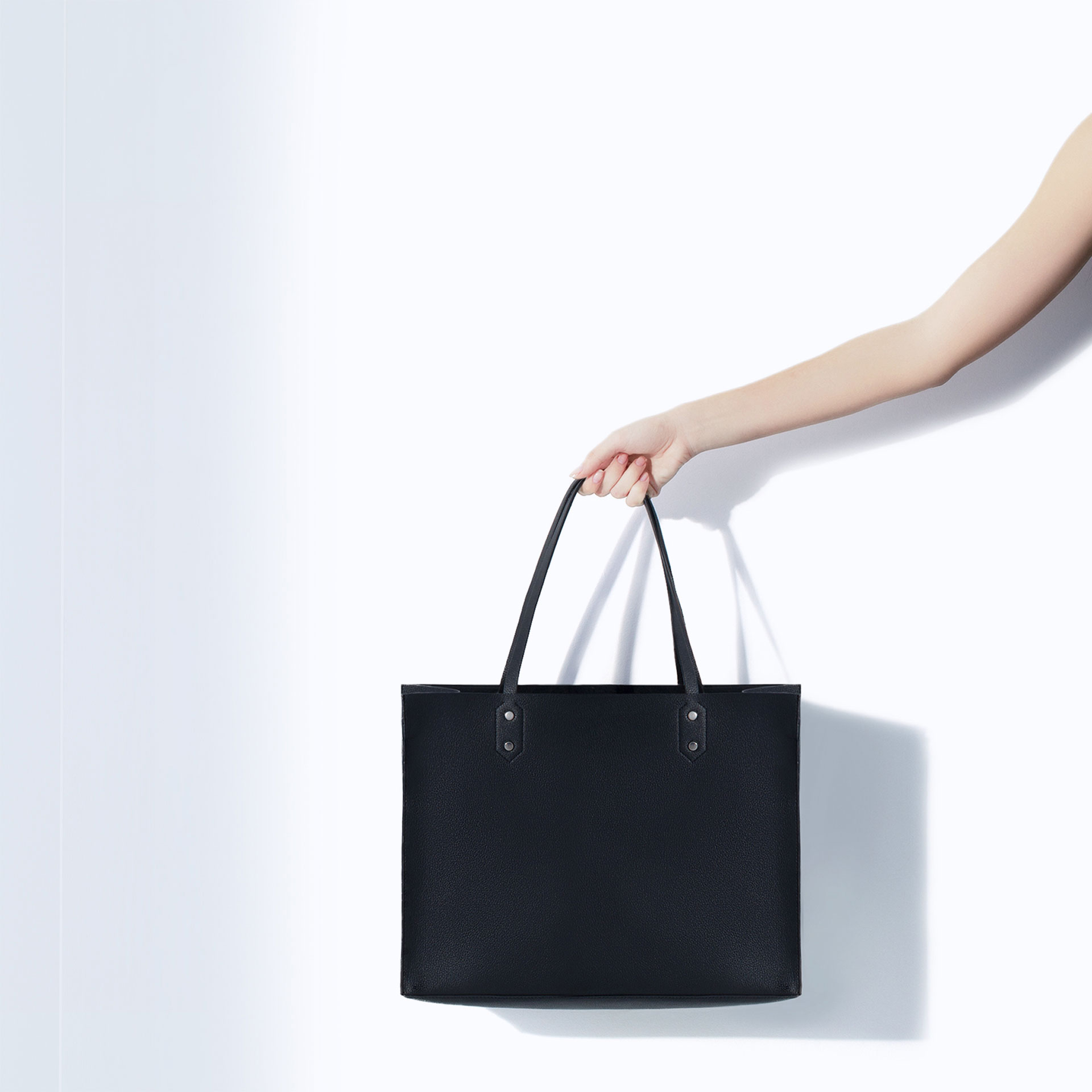 Zara Soft Shopper Bag in Black | Lyst