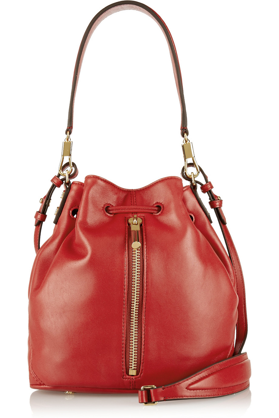 Elizabeth and james Cynnie Mini Leather Shoulder Bag in Red | Lyst