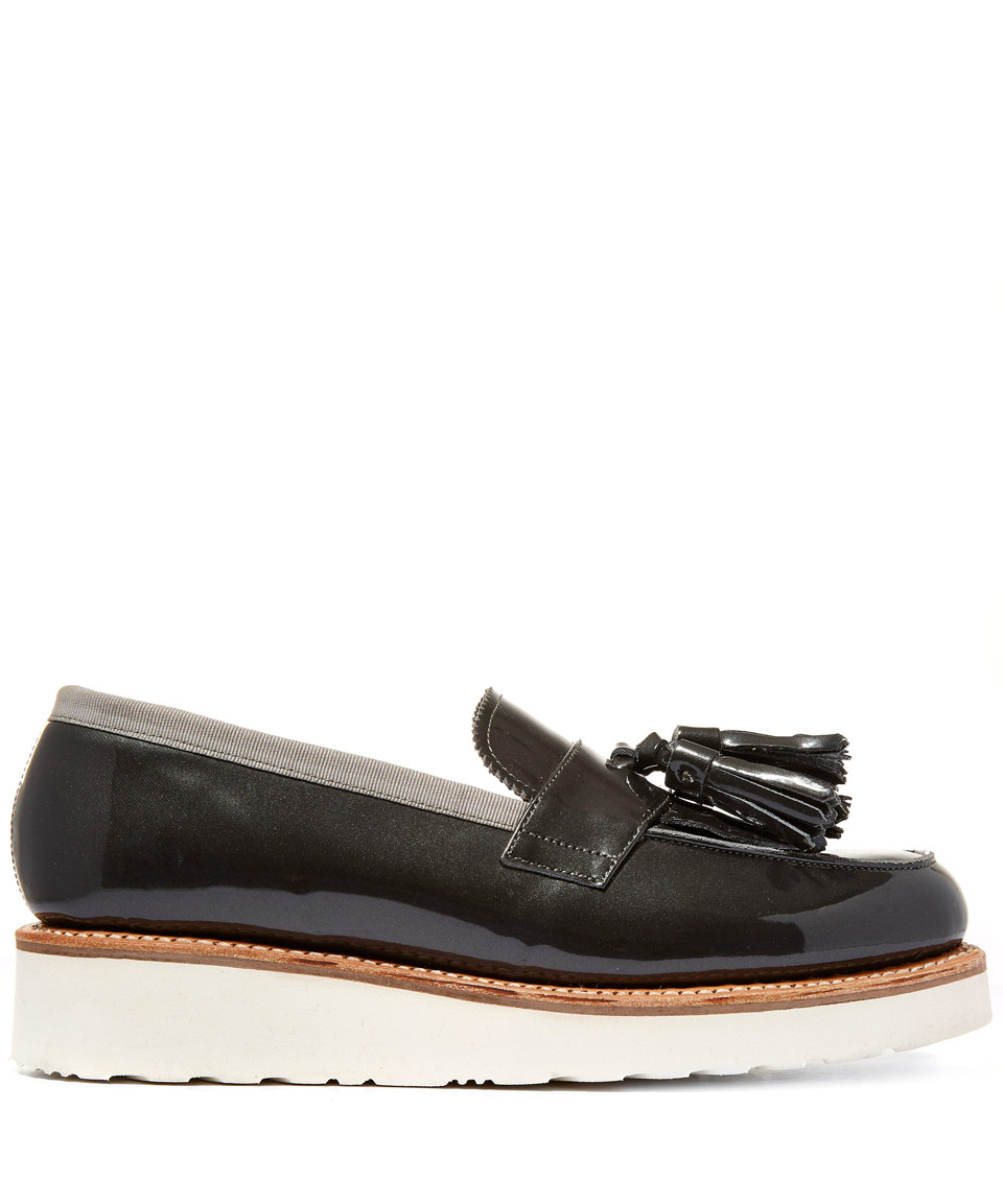 black wedge loafers foot the coacher black clara patent leather wedge loafers black wedge loafers foot the coacher black clara patent leather wedge loafers