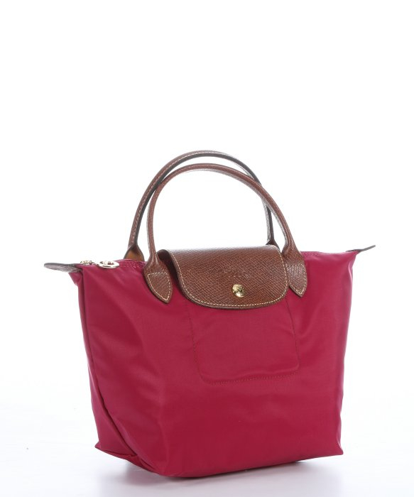 Longchamp Fuchsia Nylon 'Le Pliage' Small Tote Bag in Purple (fuchsia