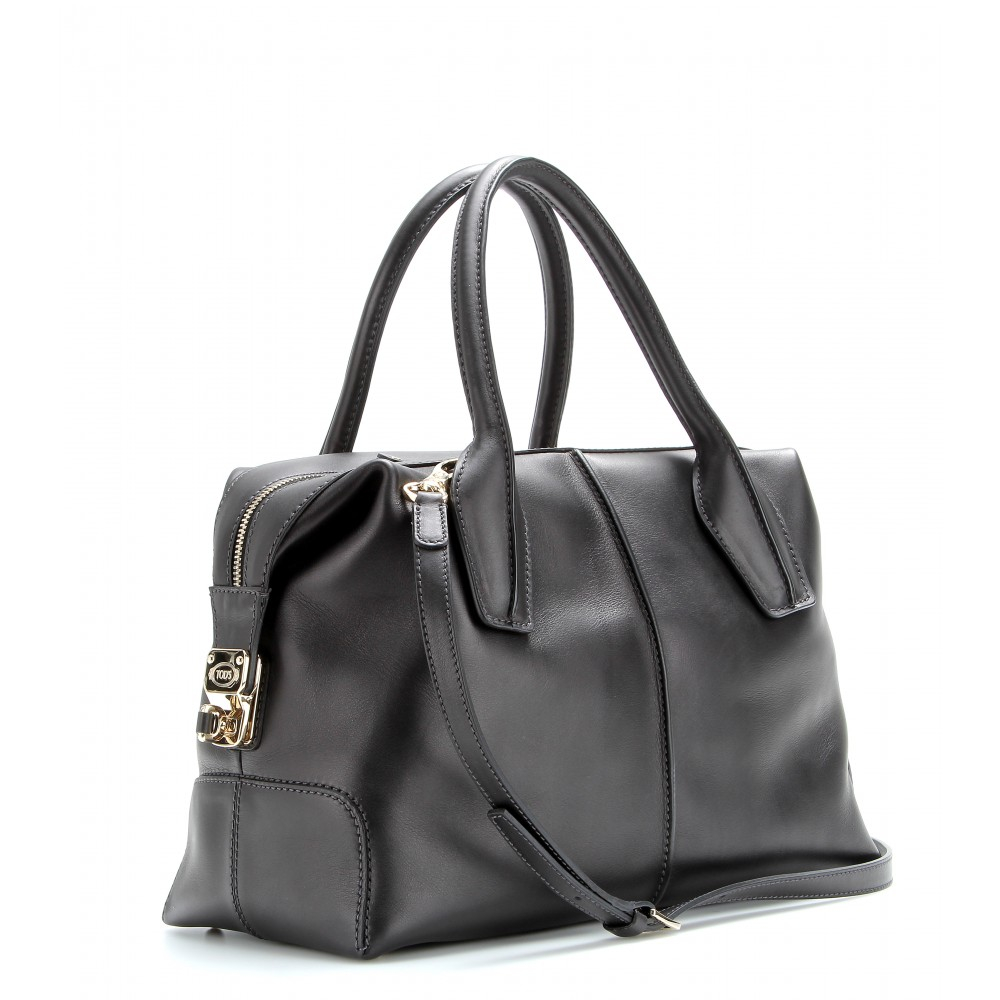 Tod's D-Styling Bauletto Small Leather Tote in Black - Lyst