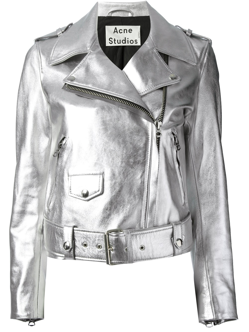 silver biker jacket mens