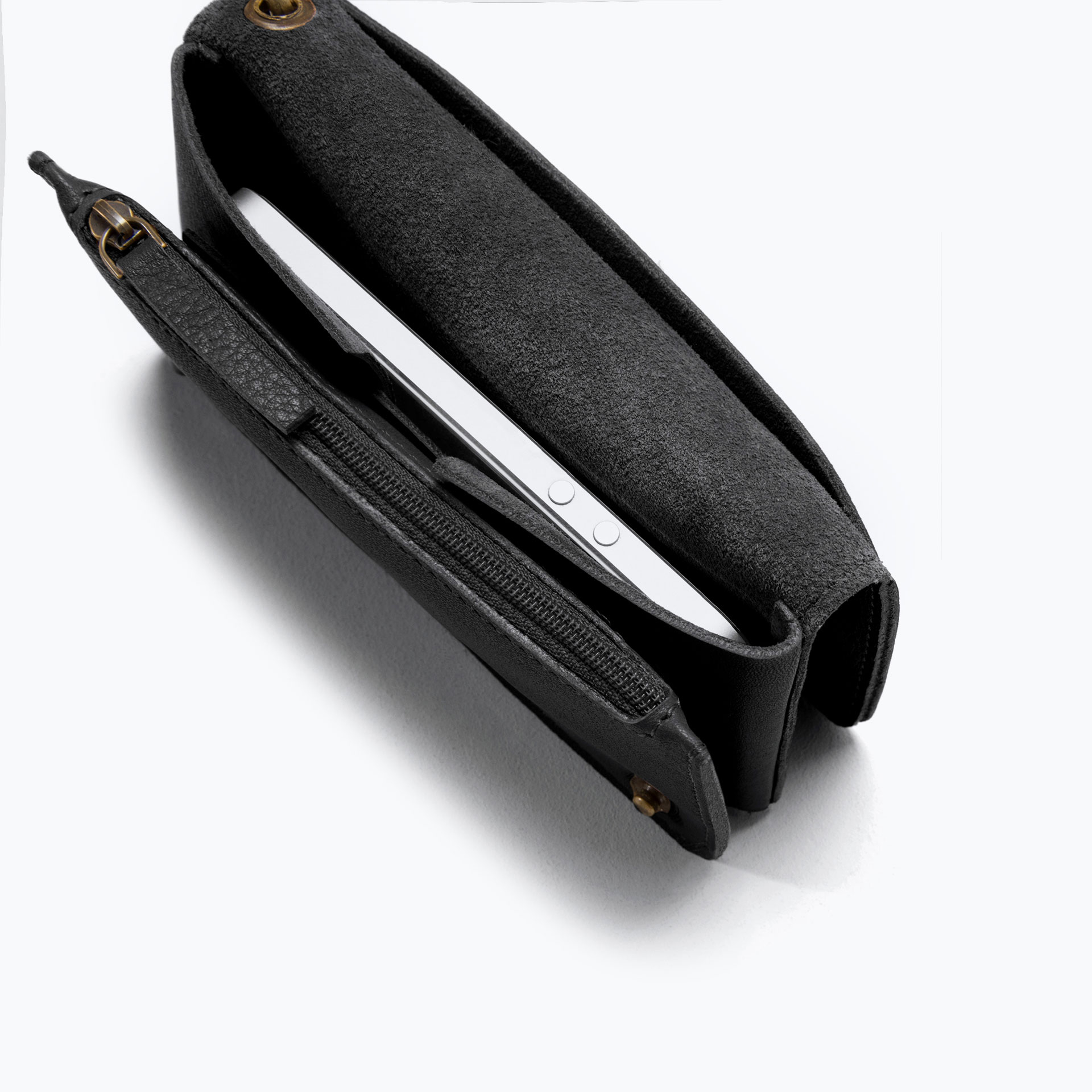 Zara Leather Wallet with Phone Case in Black for Men Lyst