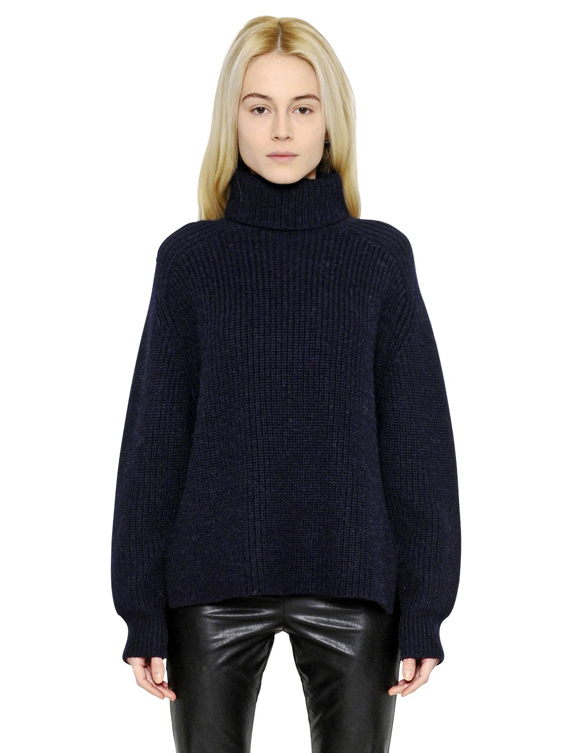 étoile marant oversized wool blend turtleneck light cardigan sweaters