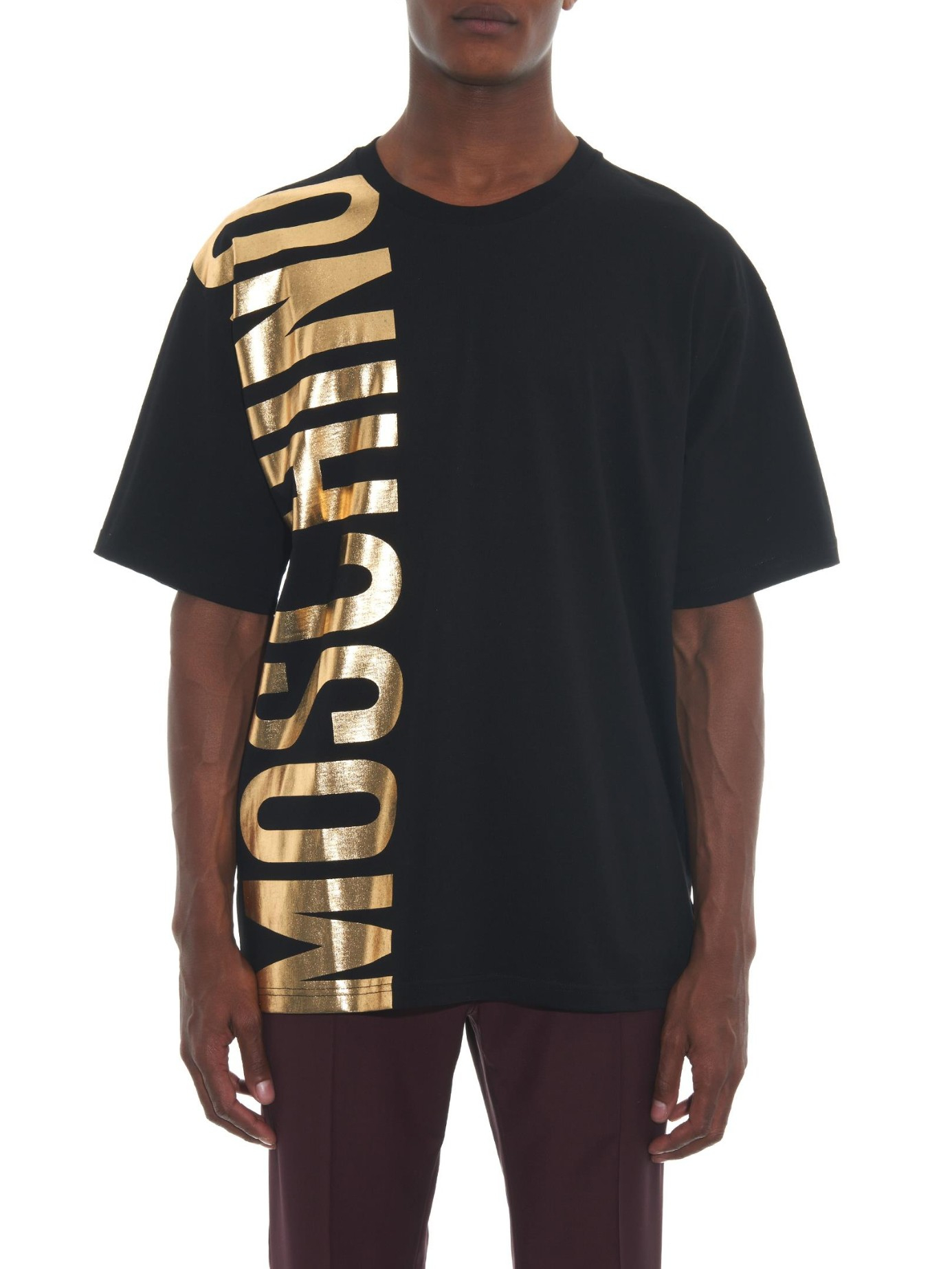 moschino t shirt black and gold