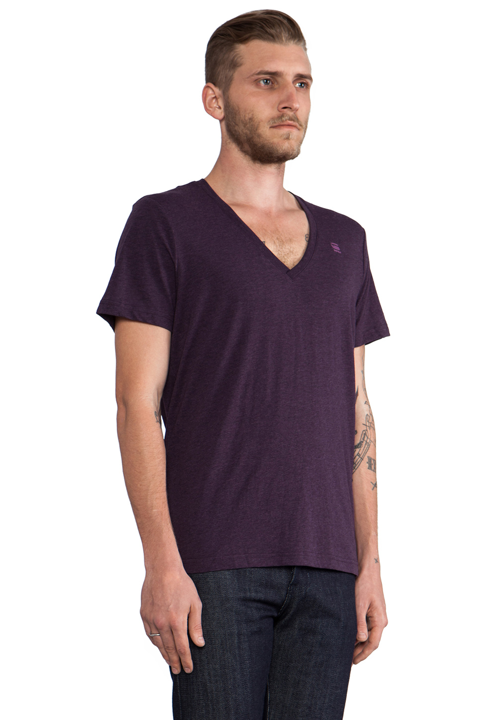 g star v neck 2 pack