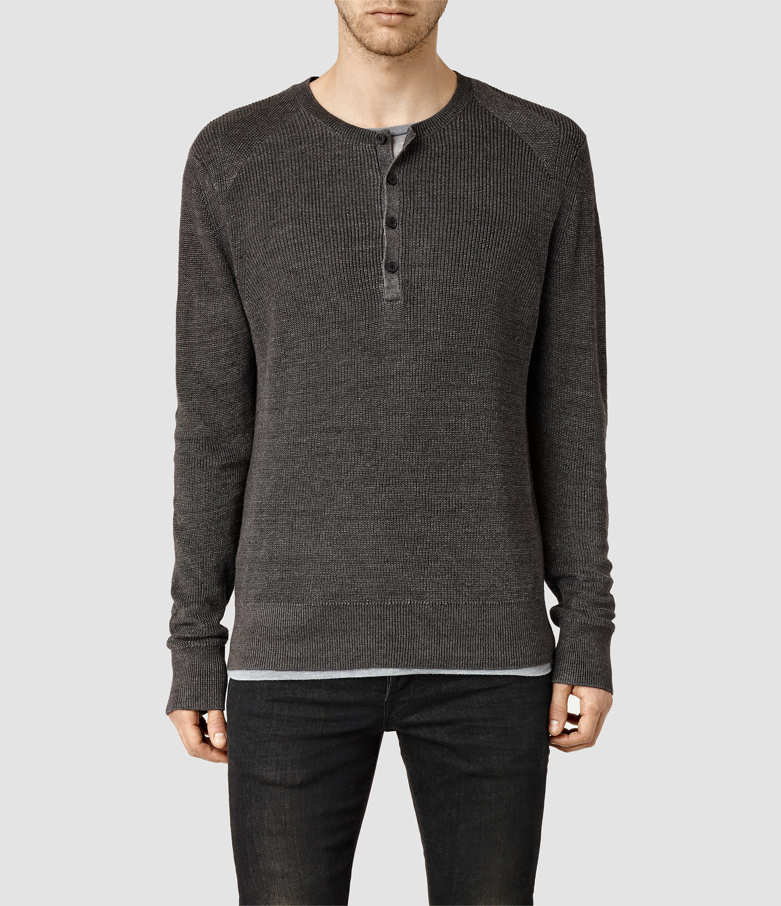 all saints star jumper black