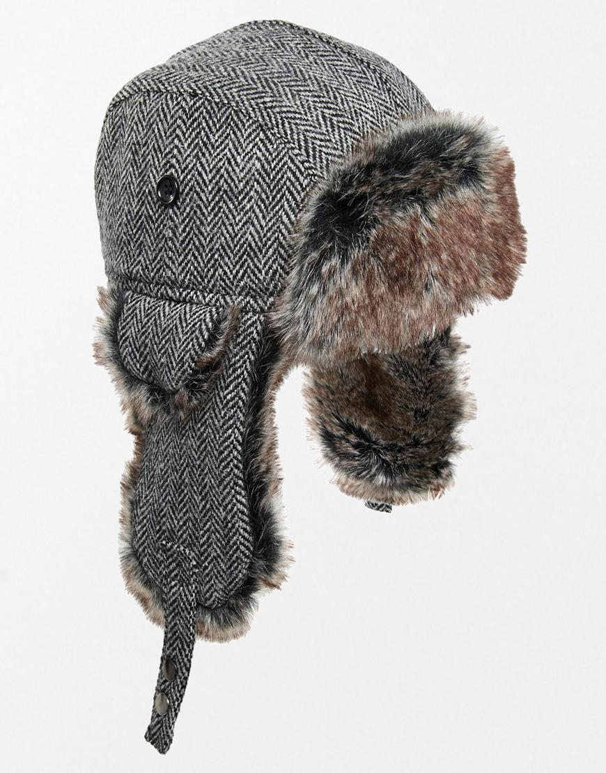 harris tweed trapper hat