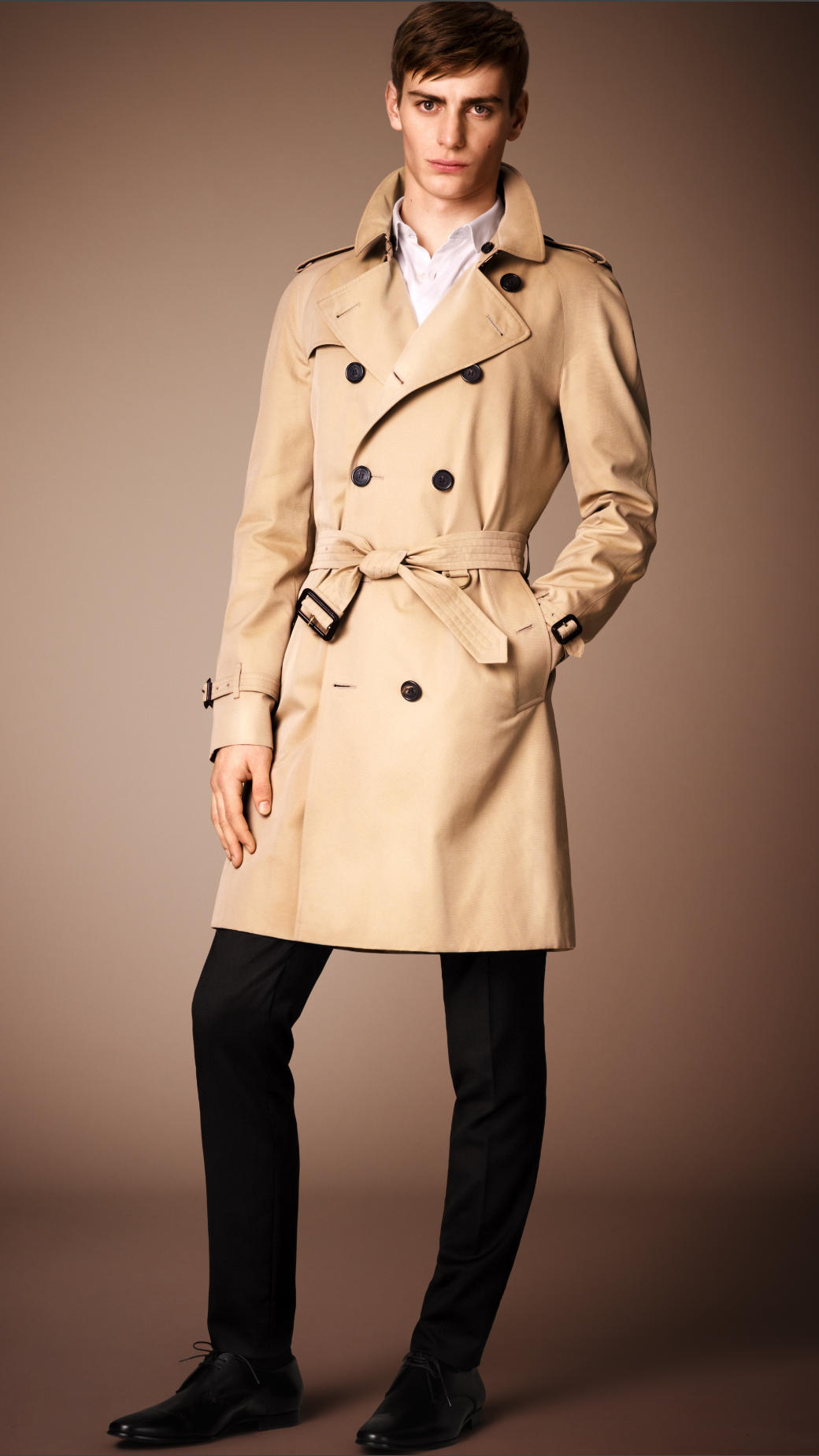 Burberry Cotton The Wiltshire - Long Heritage Coat in (Natural) for Men - Lyst