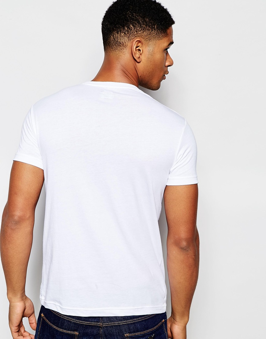 Armani Jeans Rmani Jeans T-shirt With Eagle Logo In Slim Fit in White for  Men | Lyst