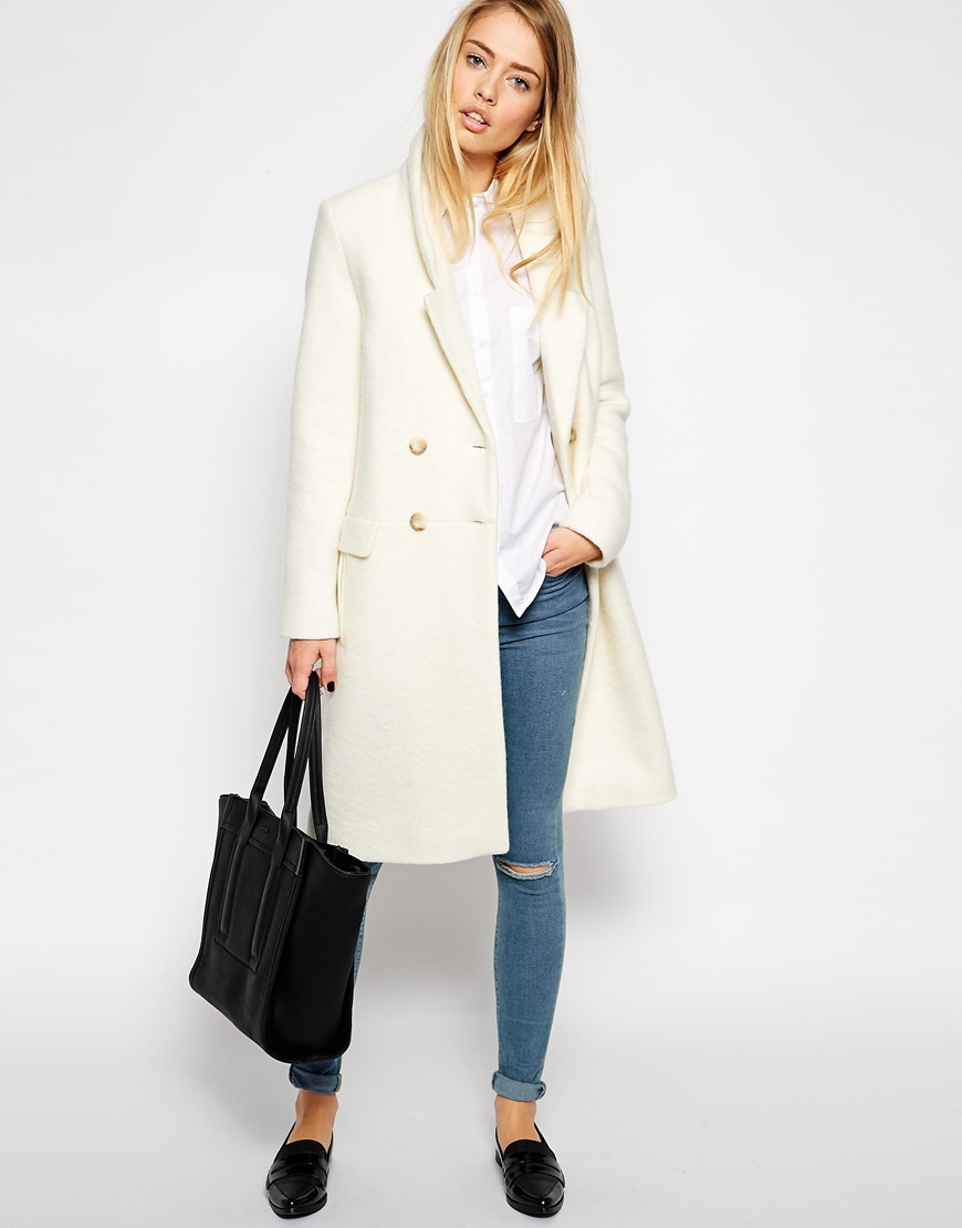 white longline coat