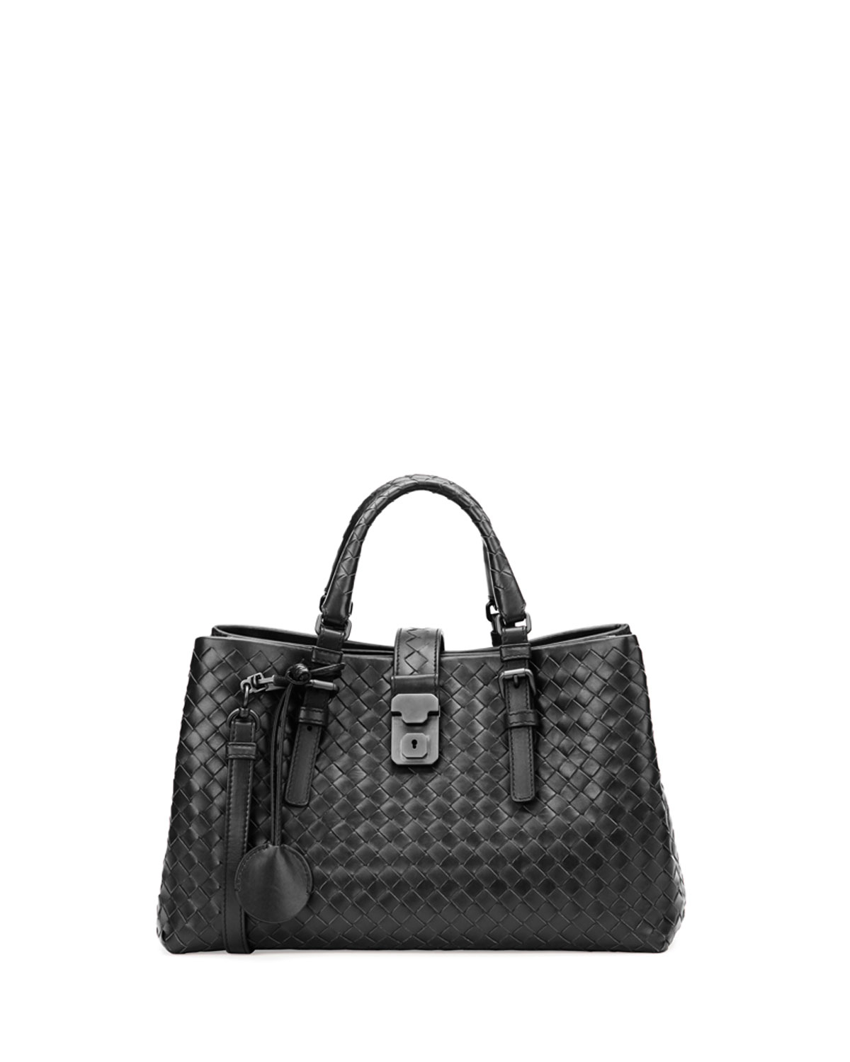 Bottega Roma Small Woven Compartment Tote Bag in Black Lyst