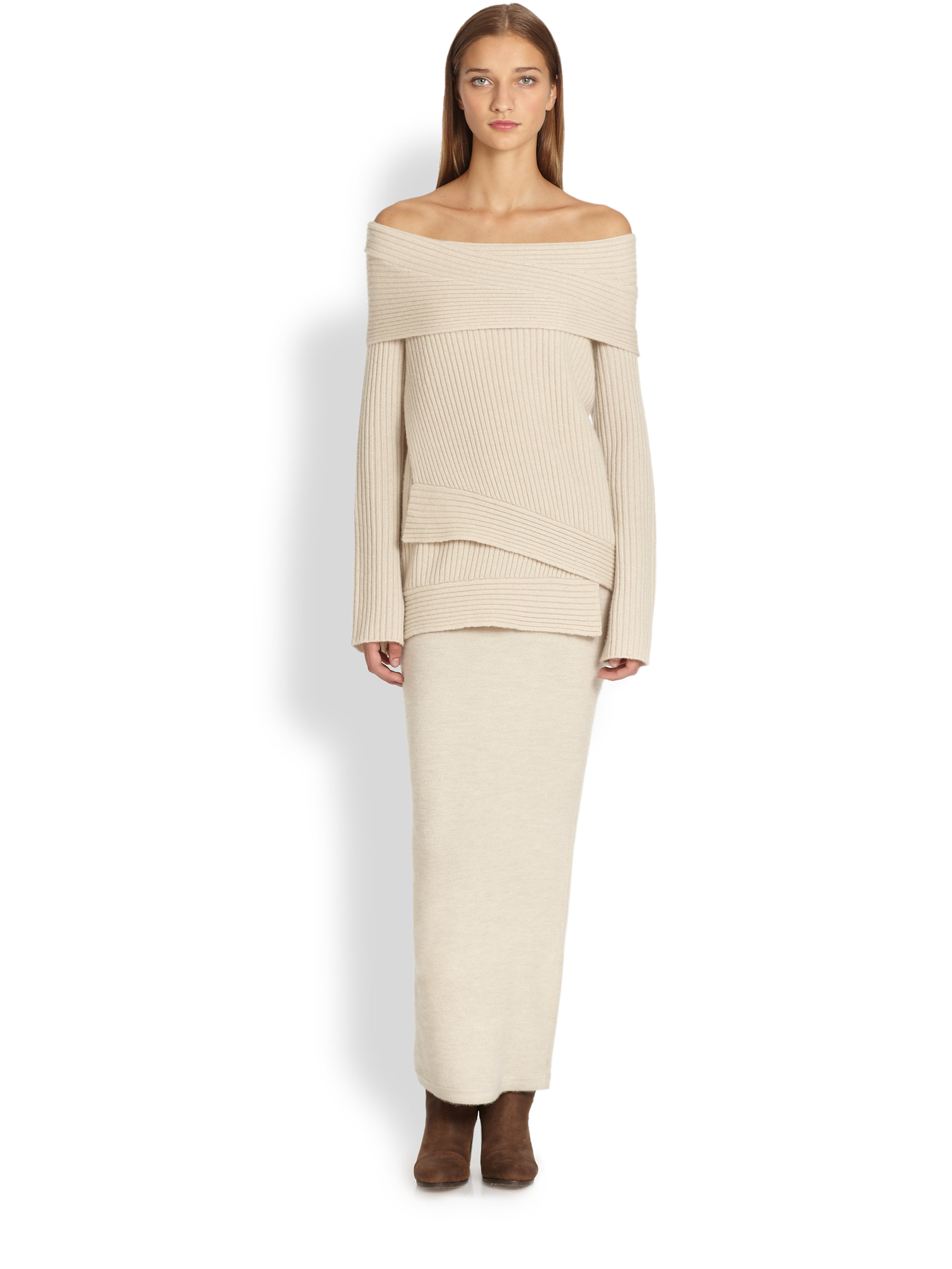 cashmere maxi skirt